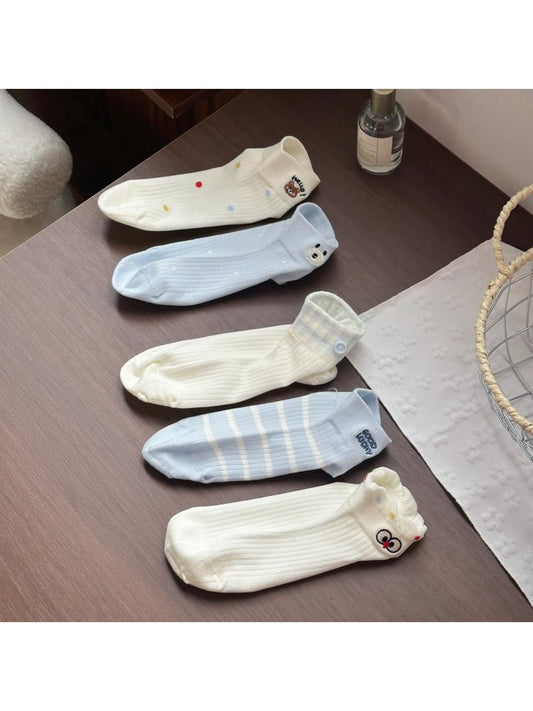 Rufia - Fresh Pattern Casual Ankle Socks