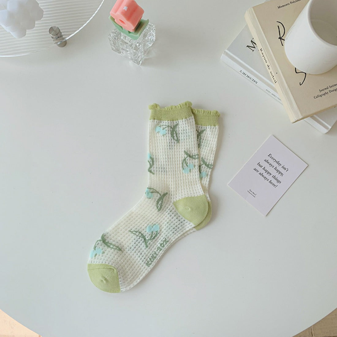Rufia - Colorful Tulip Crew Socks