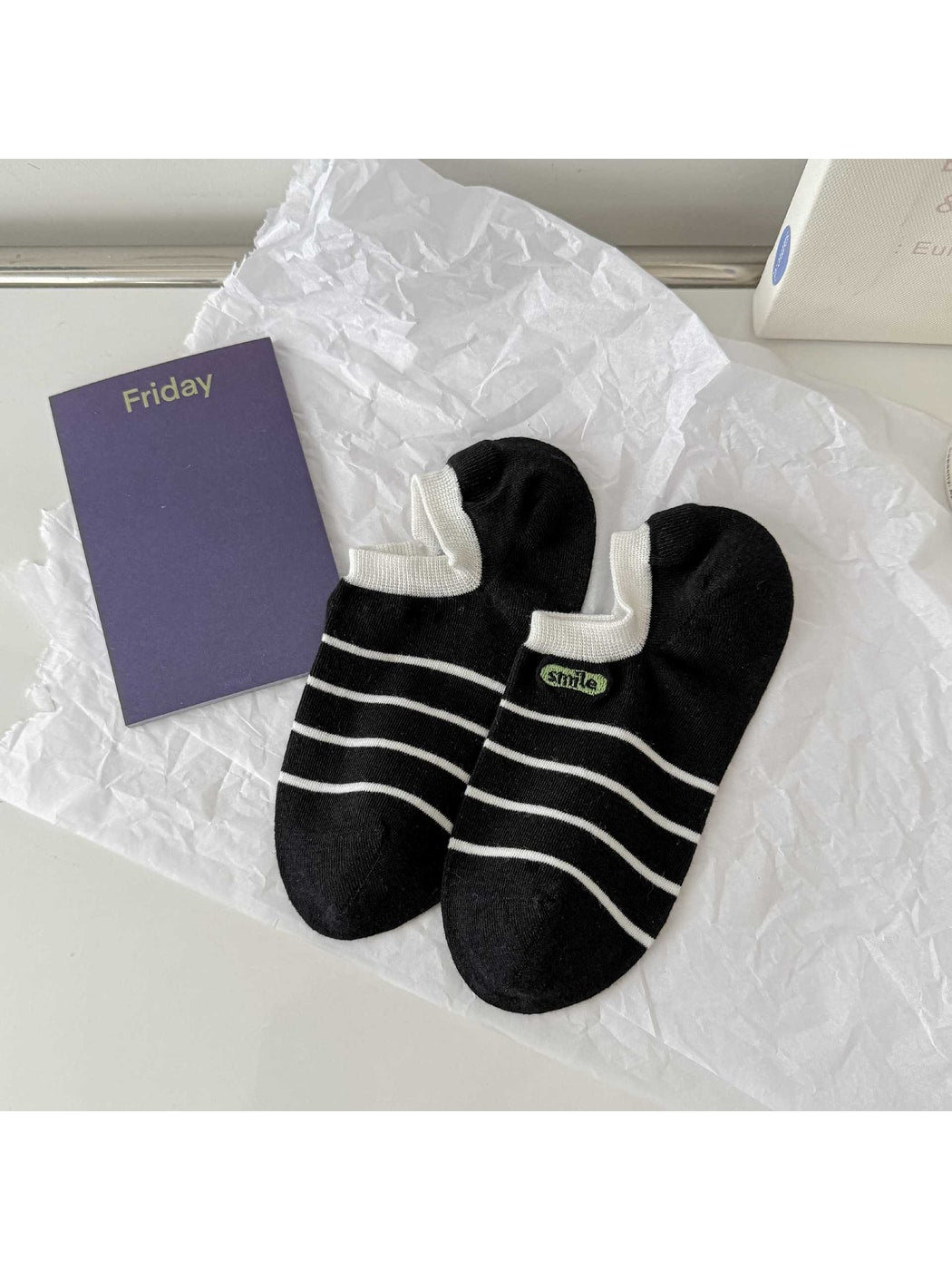 Rufia - Women's Low-Cut Striped Invisible Socks