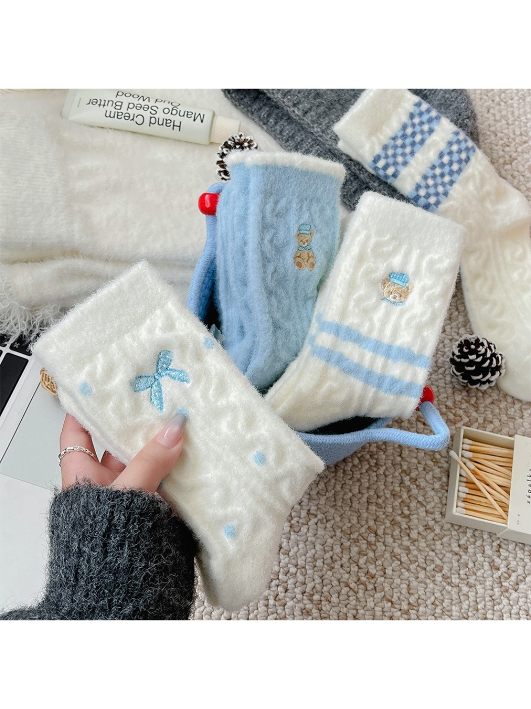 Rufia - Cozy Plush Winter Crew Socks