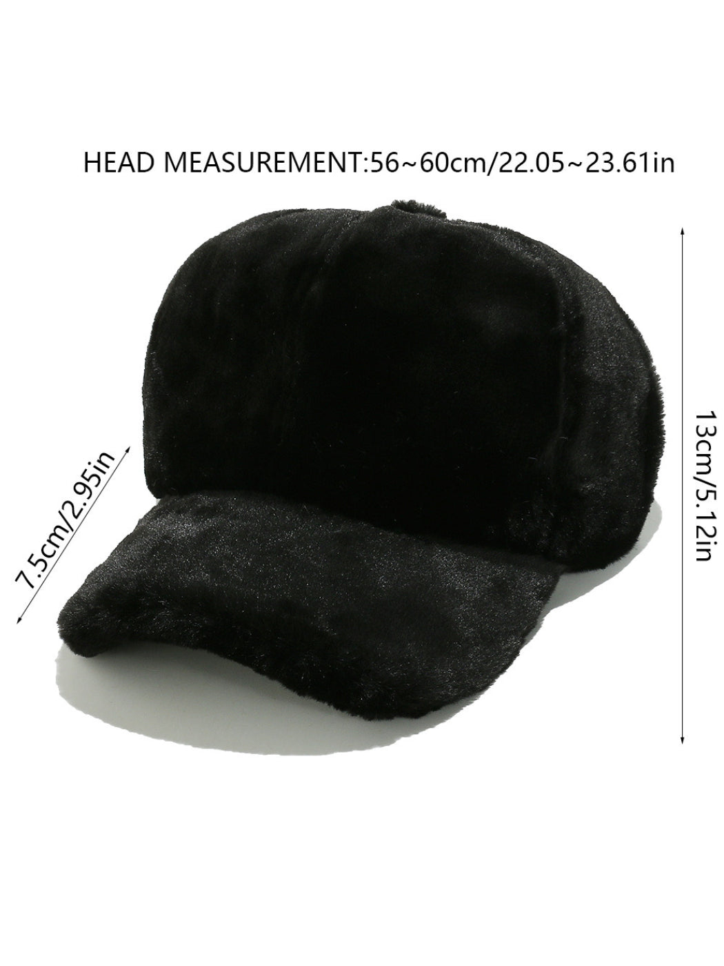 Haila Fuzzy Plush Baseball Cap