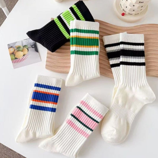Rufia - Minimalist Striped Crew Socks