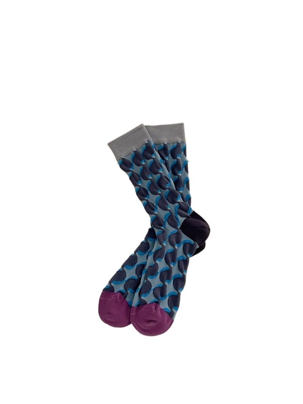 Rufia - Retro Contrast Mid-Calf Socks - Vintage & Sweet