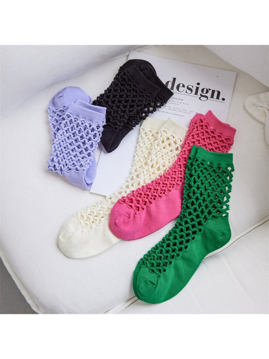 Rufia - Openwork Panel Crew Socks