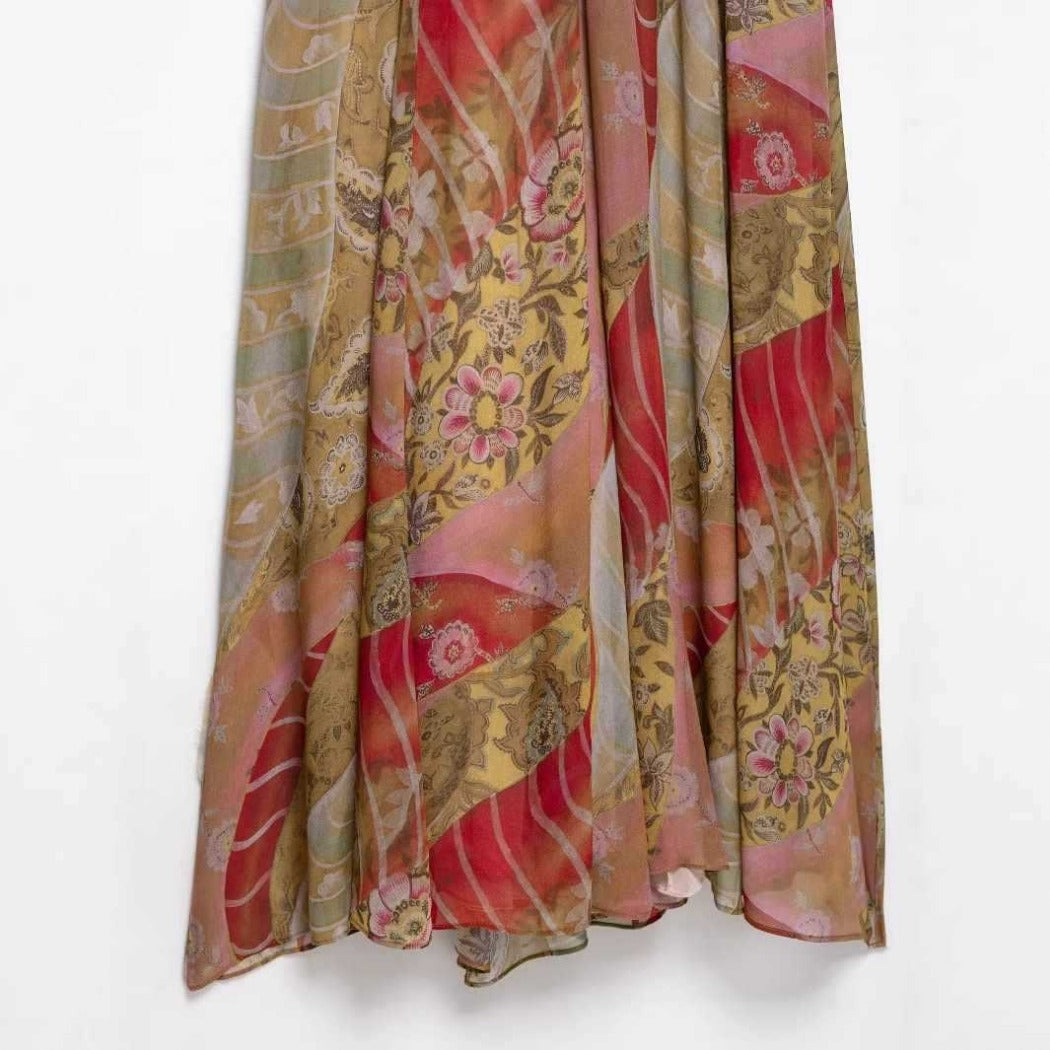 Troposa - Boho V-Neck Maxi Dress small - Beach Ready