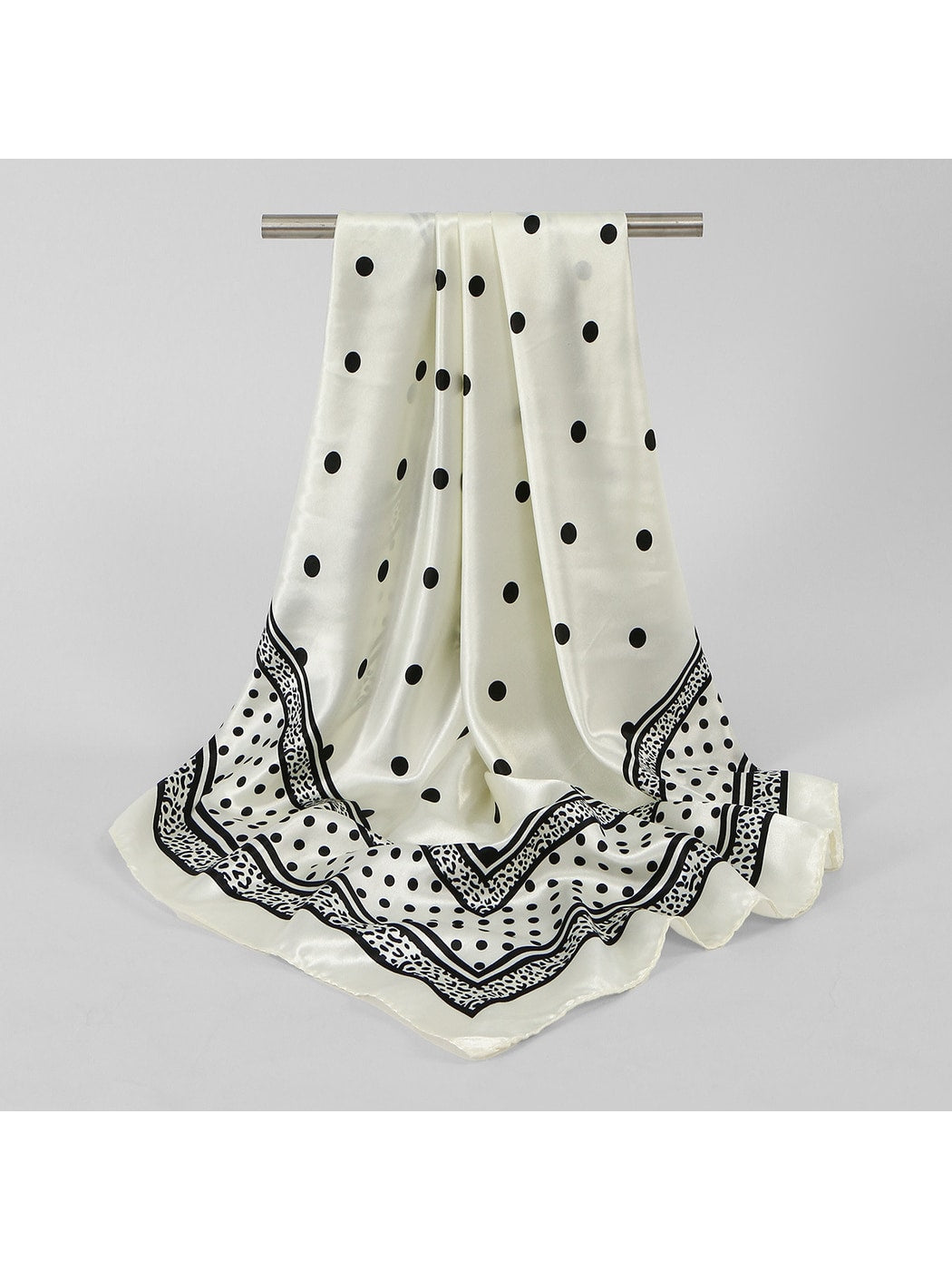 Scarvii - Retro Polka Dot Printed Fashion Square Scarf