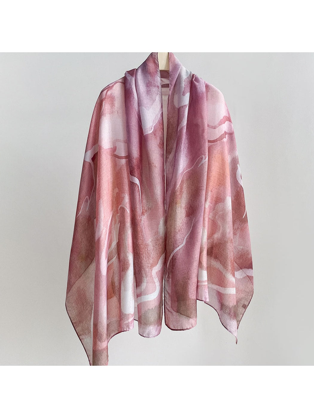 Scarvii - Abstract Wave Print Summer Wrap Scarf