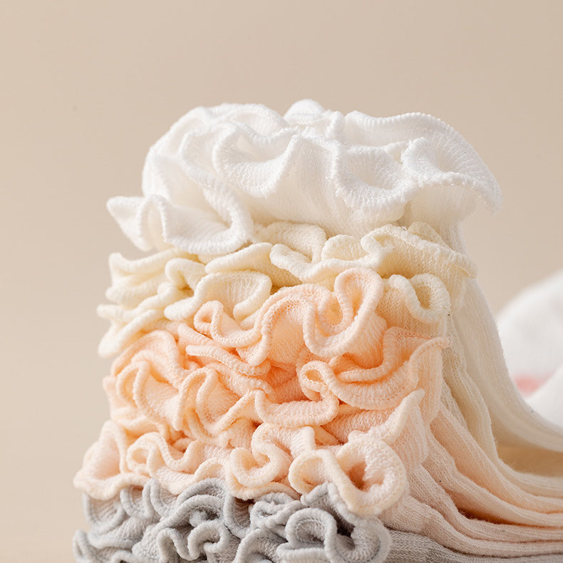 Rufia - Floral Print Ruffle Socks