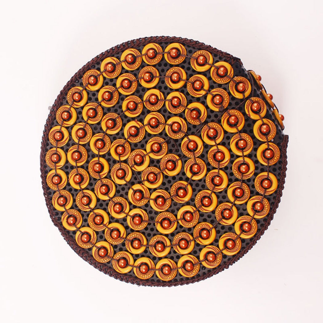 Cosbai - Boho Round Woven Crossbody Bag - Unique & Artistic
