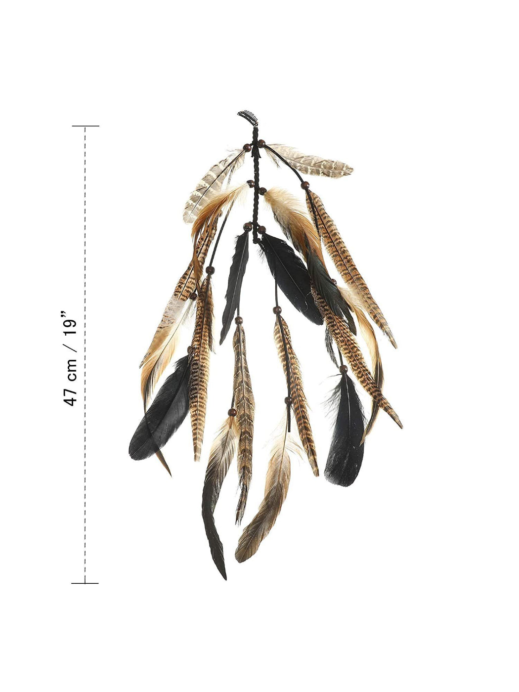 Hairish - Boho Dark Feather Hair Clip Headpiece
