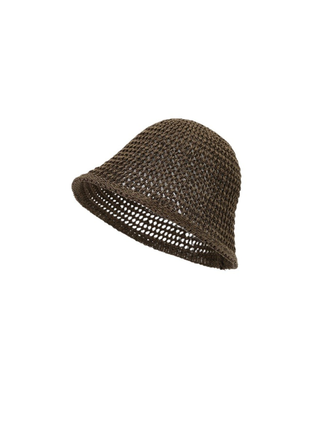 Haila casual mesh texture summer bucket hat with soft brim on plain background