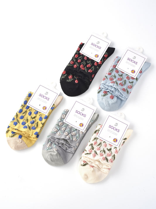 Rufia – Capsule Tulip Pattern Crew Socks