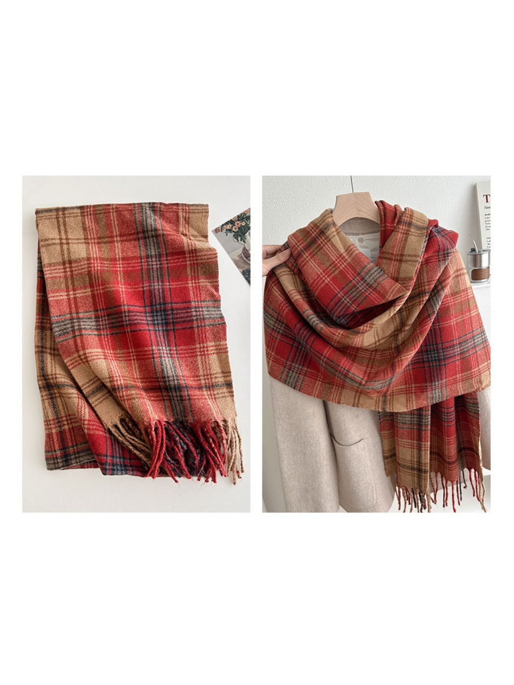 Scarvii - Plaid Winter Scarf Shawl for Women