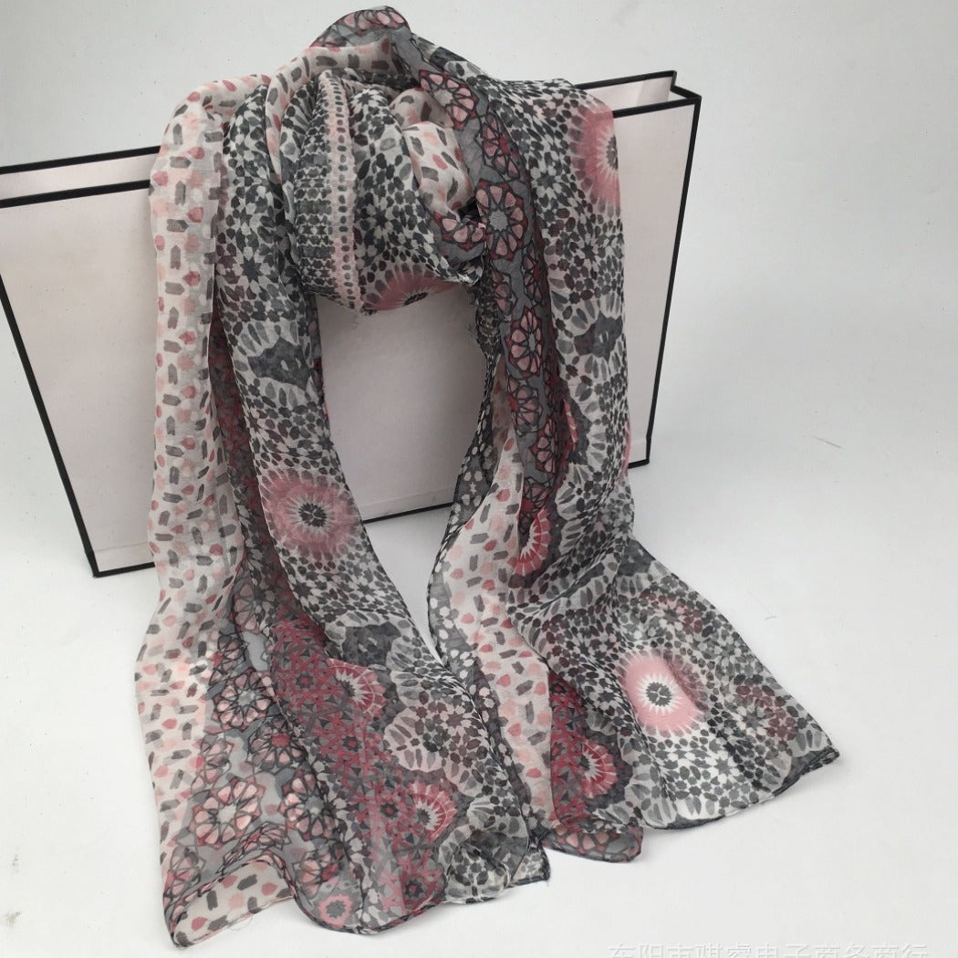 Scarvii - Boho Flowy Thin Scarf - Soft & Breathable