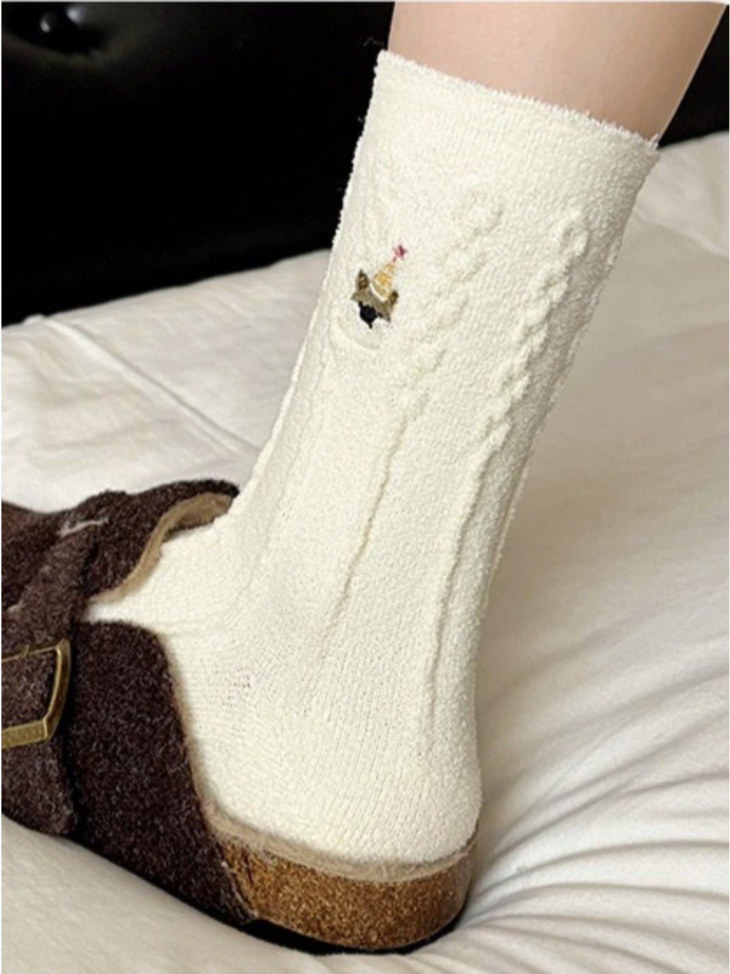 Rufia - Cute Cartoon Coral Fleece Winter Socks