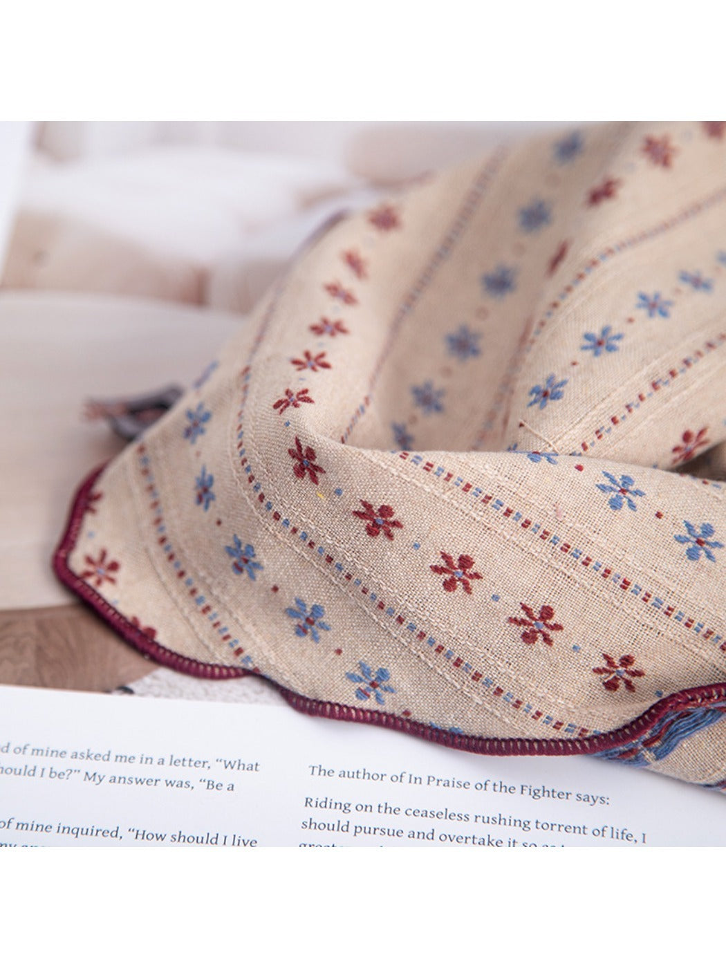 Scarvii - Vintage Embroidered Triangle Scarf