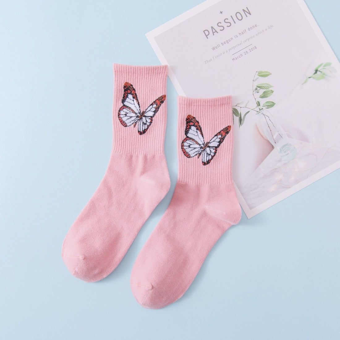 Rufia - Butterfly Print Colorful Socks