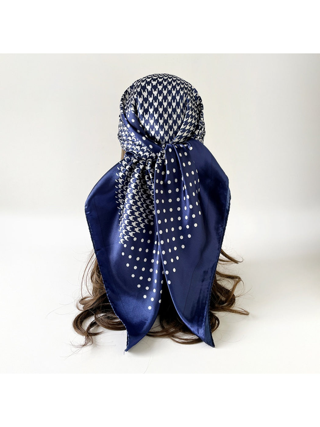 Scarvii - Houndstooth Dot Patchwork Square Scarf
