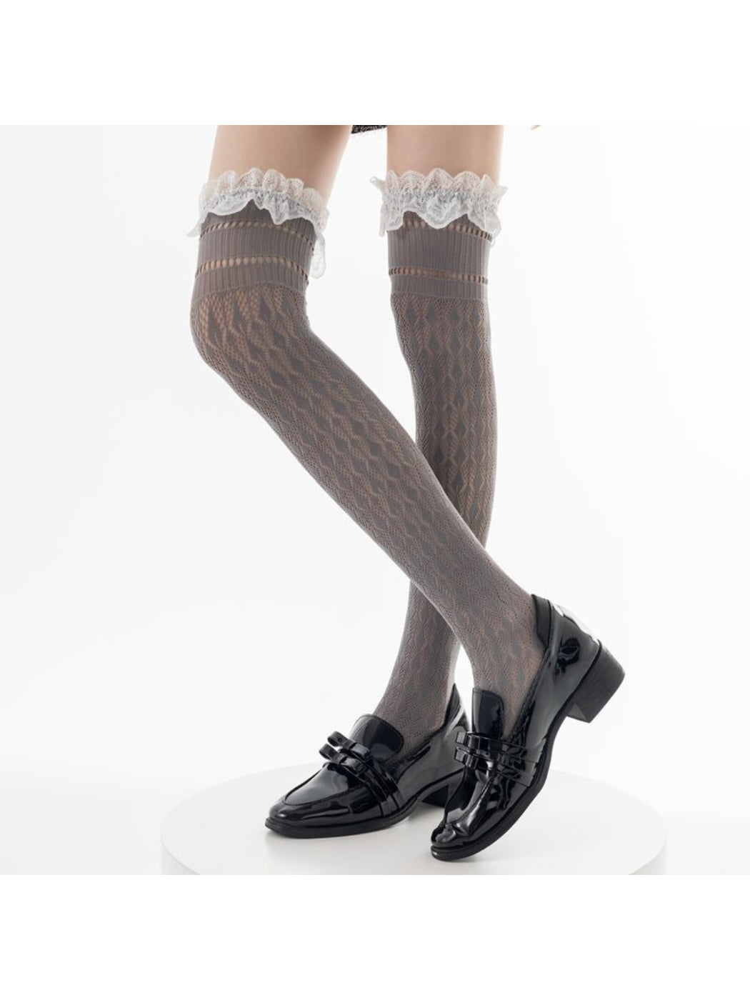 Rufia - Lace Trim Knee High Socks product image 3