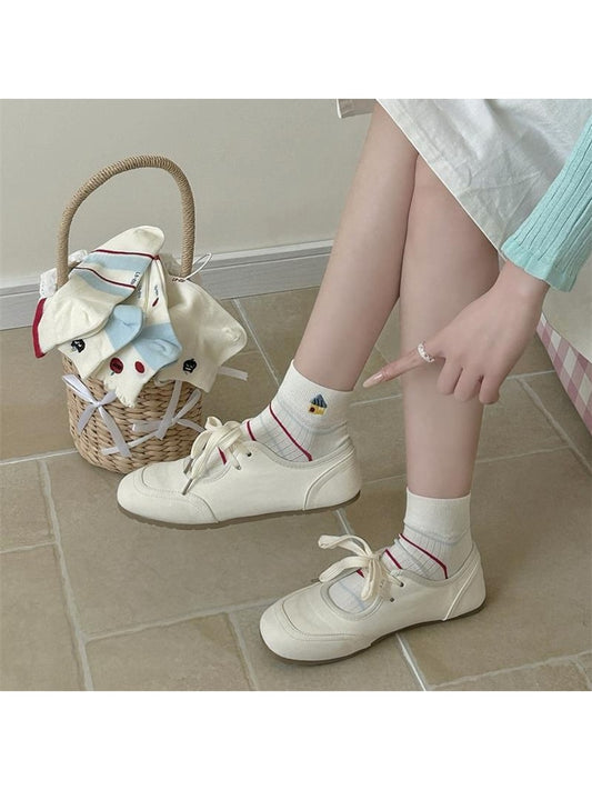 Rufia - Cute Cat Stripe Pattern Ankle Socks