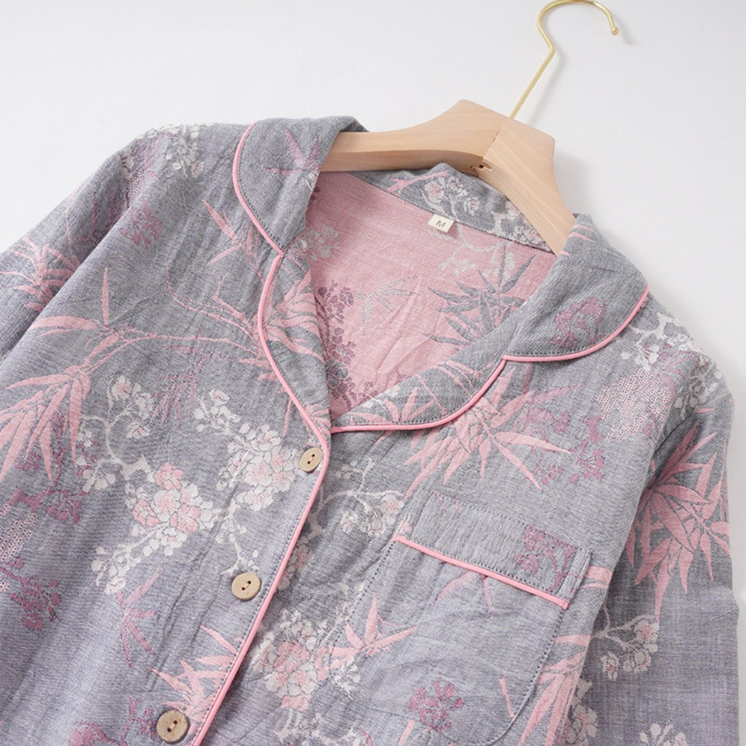 Yojams - Floral Sleepwear Long-Sleeve Top And Pants Set