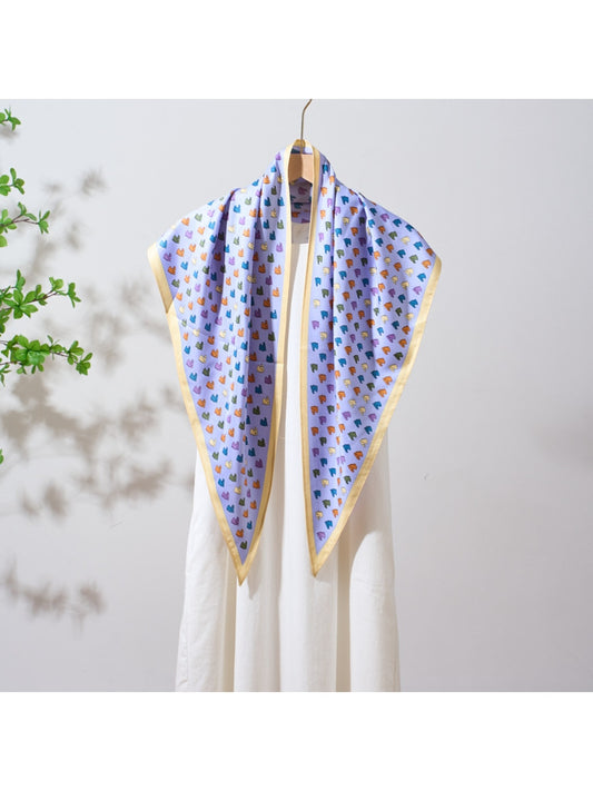 Scarvii - Sweet Printed Border Triangle Bandana