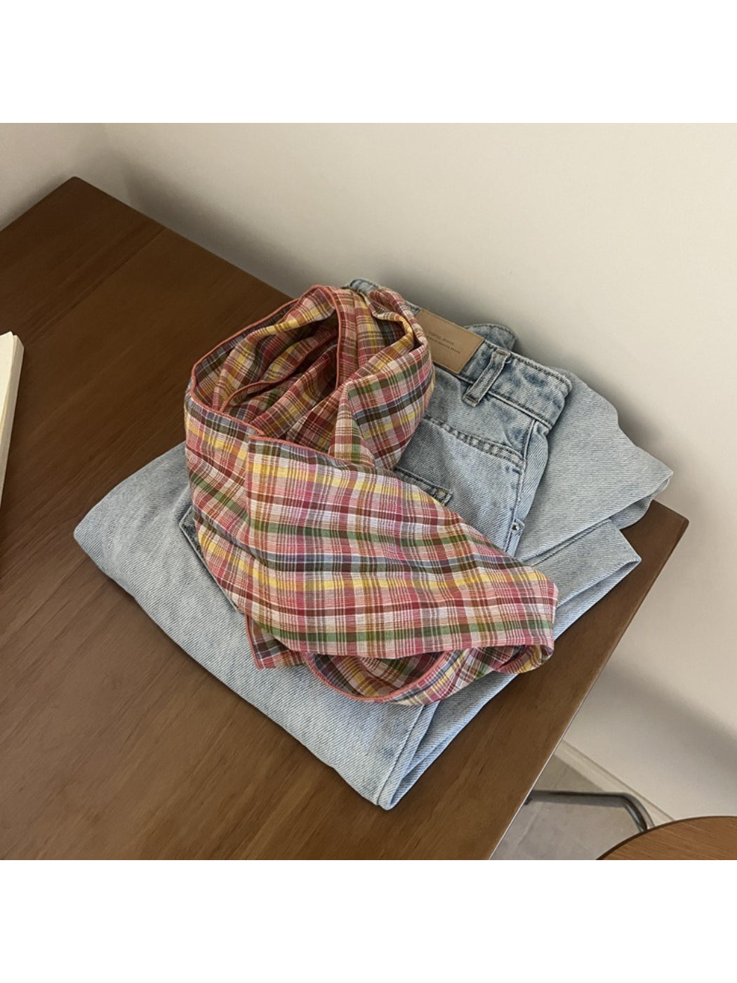 Scarvii Warm Tone Plaid Styling Scarf