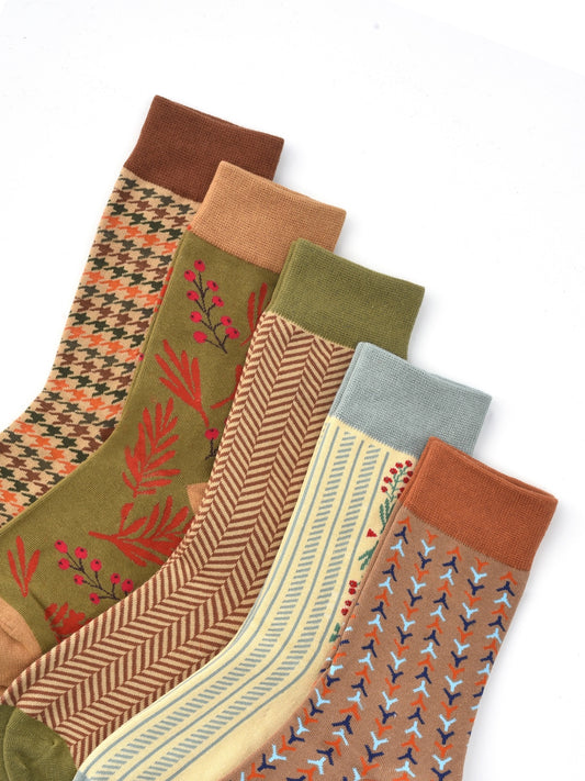 Rufia - Vintage Pattern Women's Socks for Fall & Winter