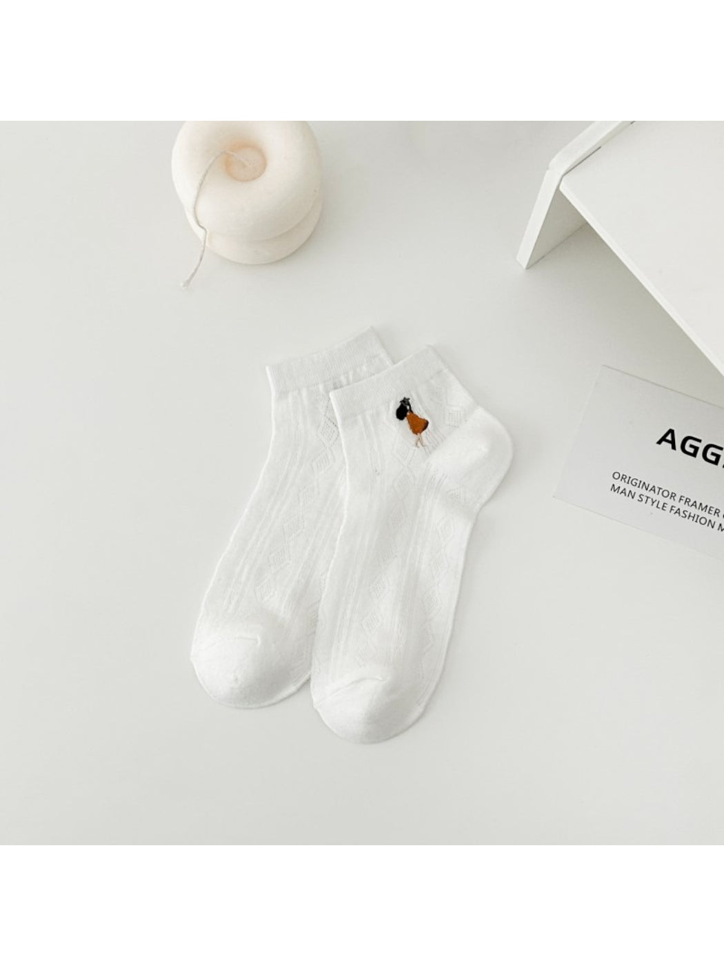 Rufia - Embroidered Character Knit Crew Socks product image 9
