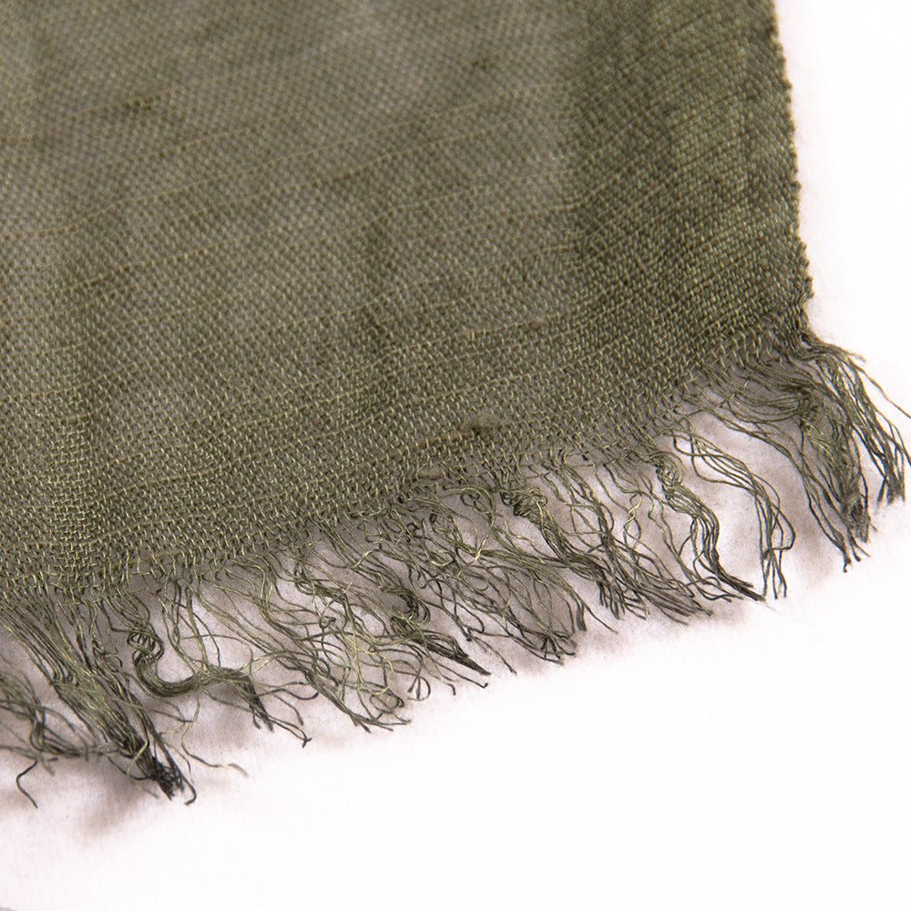 Scarvii - Elegant Contrast Style Cotton Long Scarf
