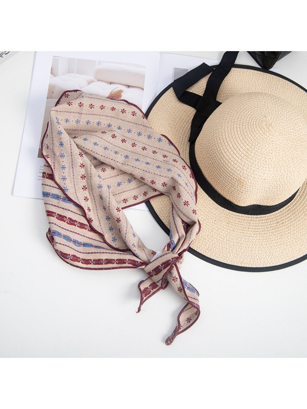 Scarvii - Vintage Embroidered Triangle Scarf