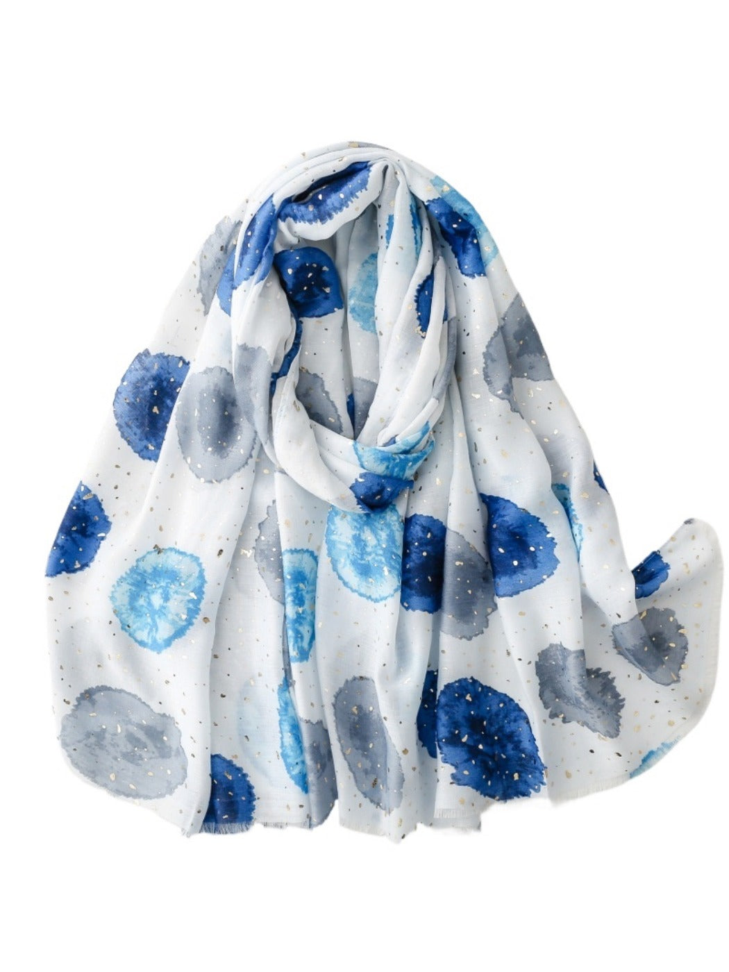 Scarvii - Dreamy Circle Print Long Scarf - Thin & Flowy