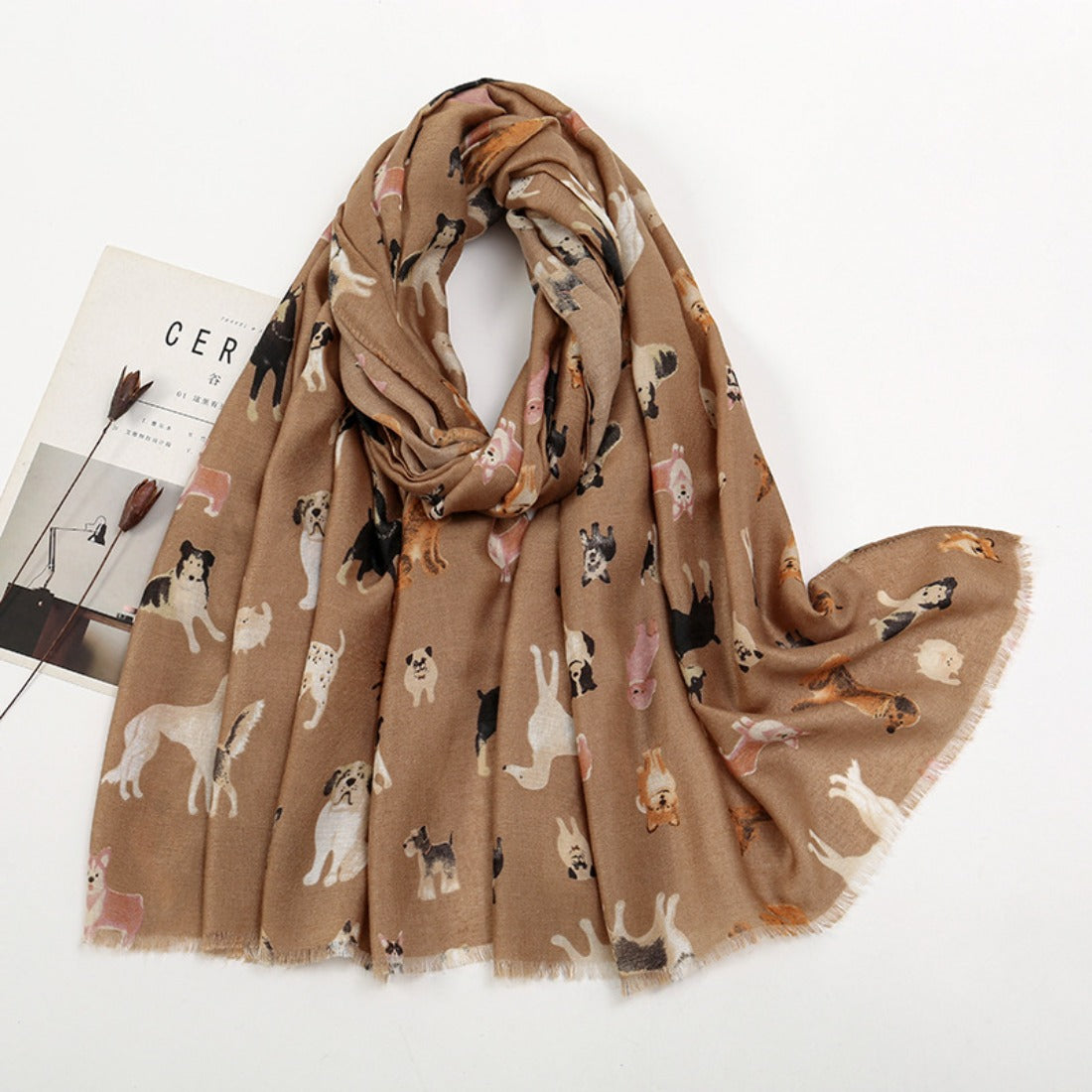 Scarvii - Cute Cartoon Dog Pattern Scarf
