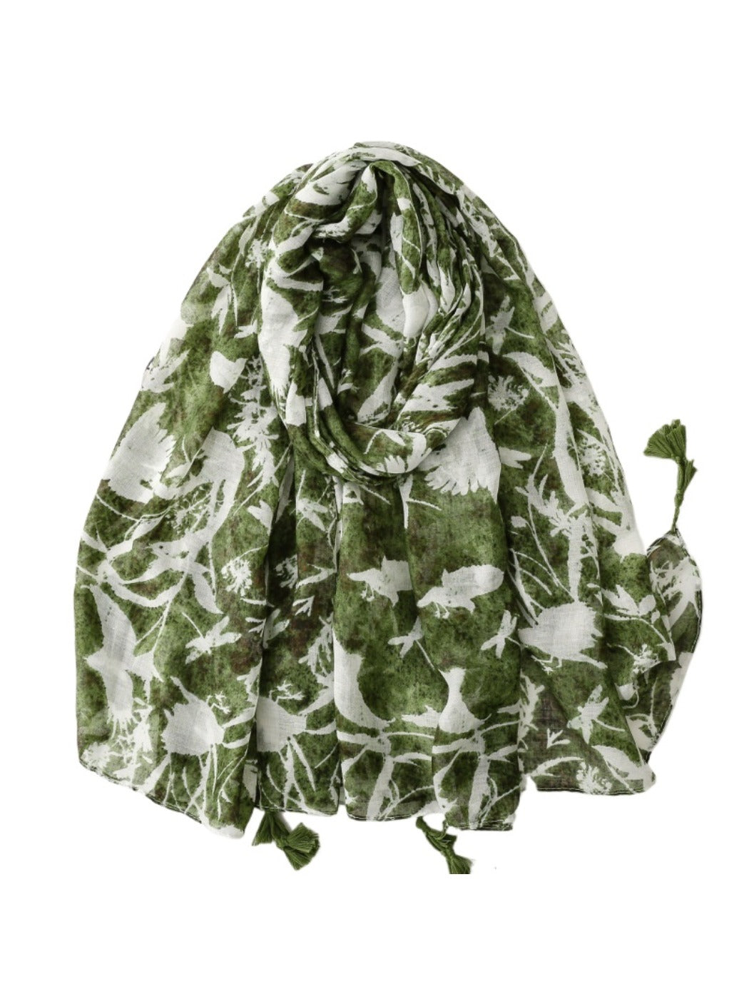 Scarvii - Vintage Floral Print Scarf - Soft & Fresh