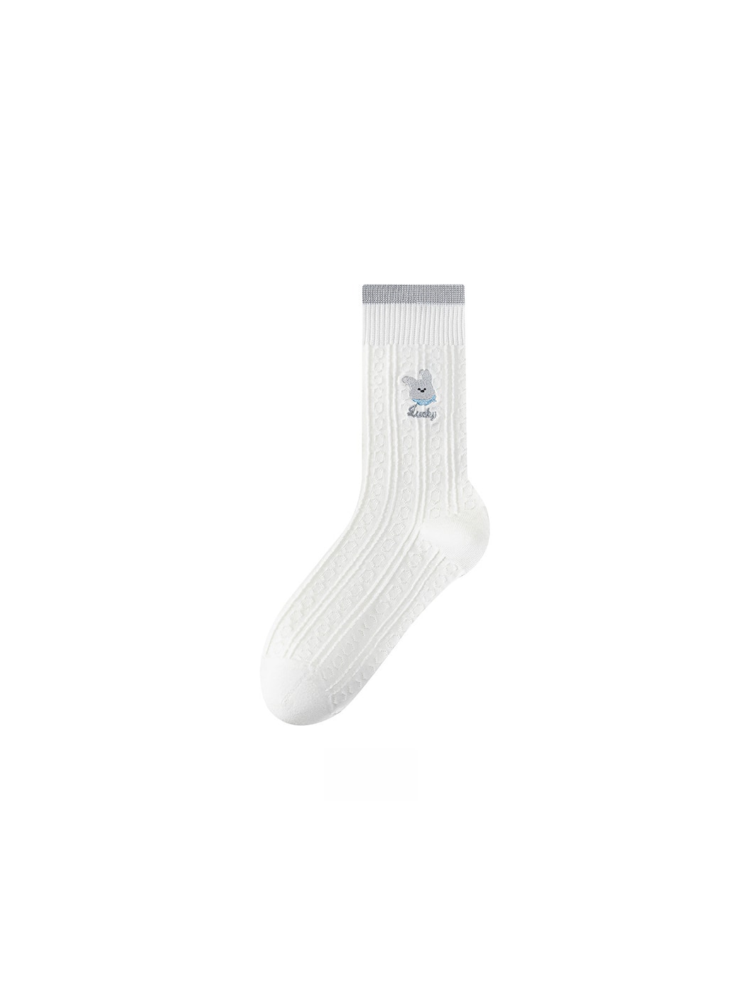 Rufia - Cute Animal Embroidery Crew Socks