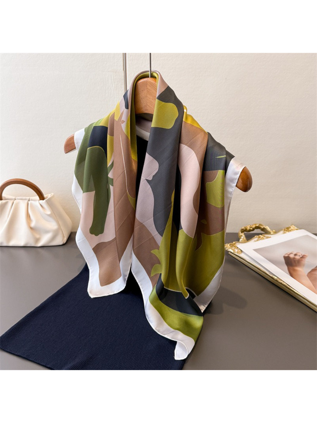 Scarvii - Modern Abstract Floral Square Scarf