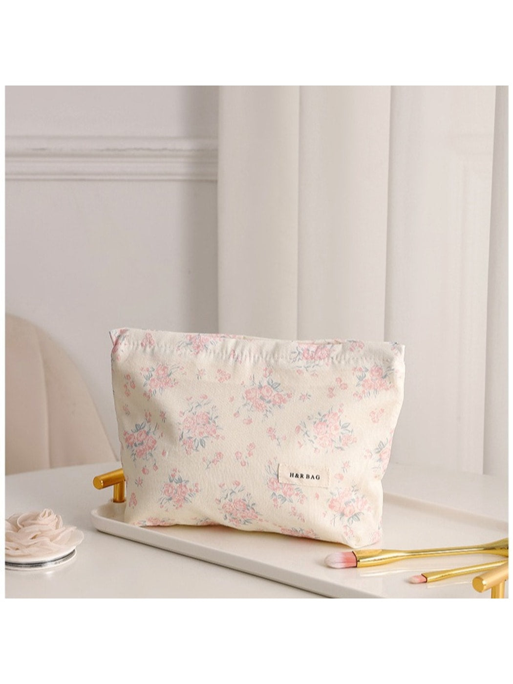 Cosbai - Floral Daily Makeup Storage Bag
