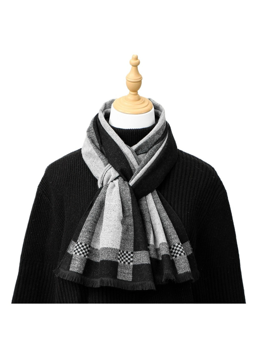 Scarvii - Striped Winter Plush Scarf