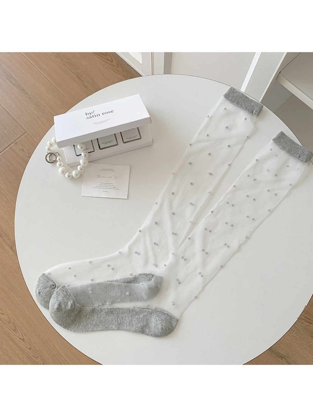 Rufia - Sheer Polka Mid Calf Socks