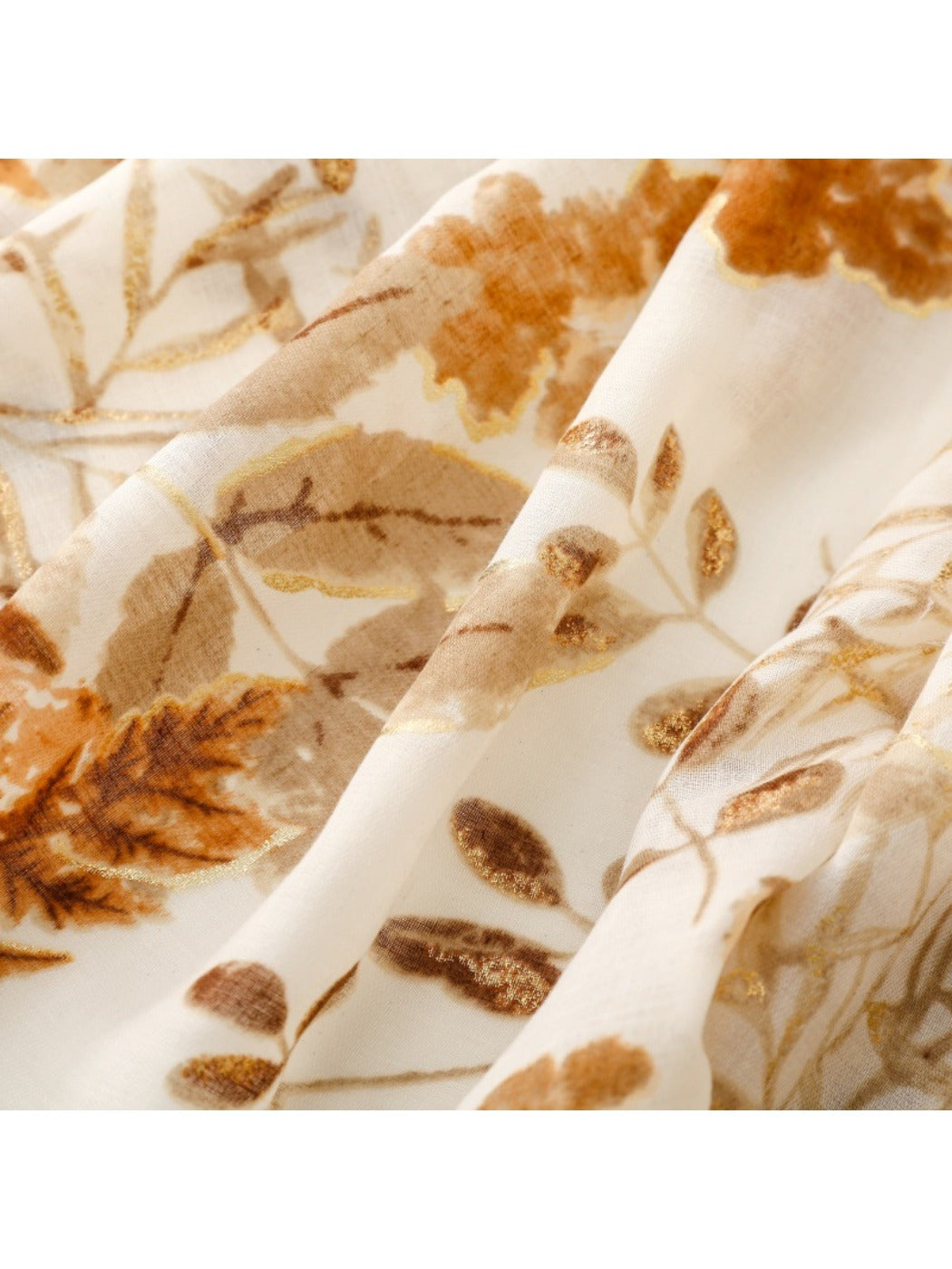 Scarvii - Leaf Print Long Thin Scarf - Versatile & Stylish