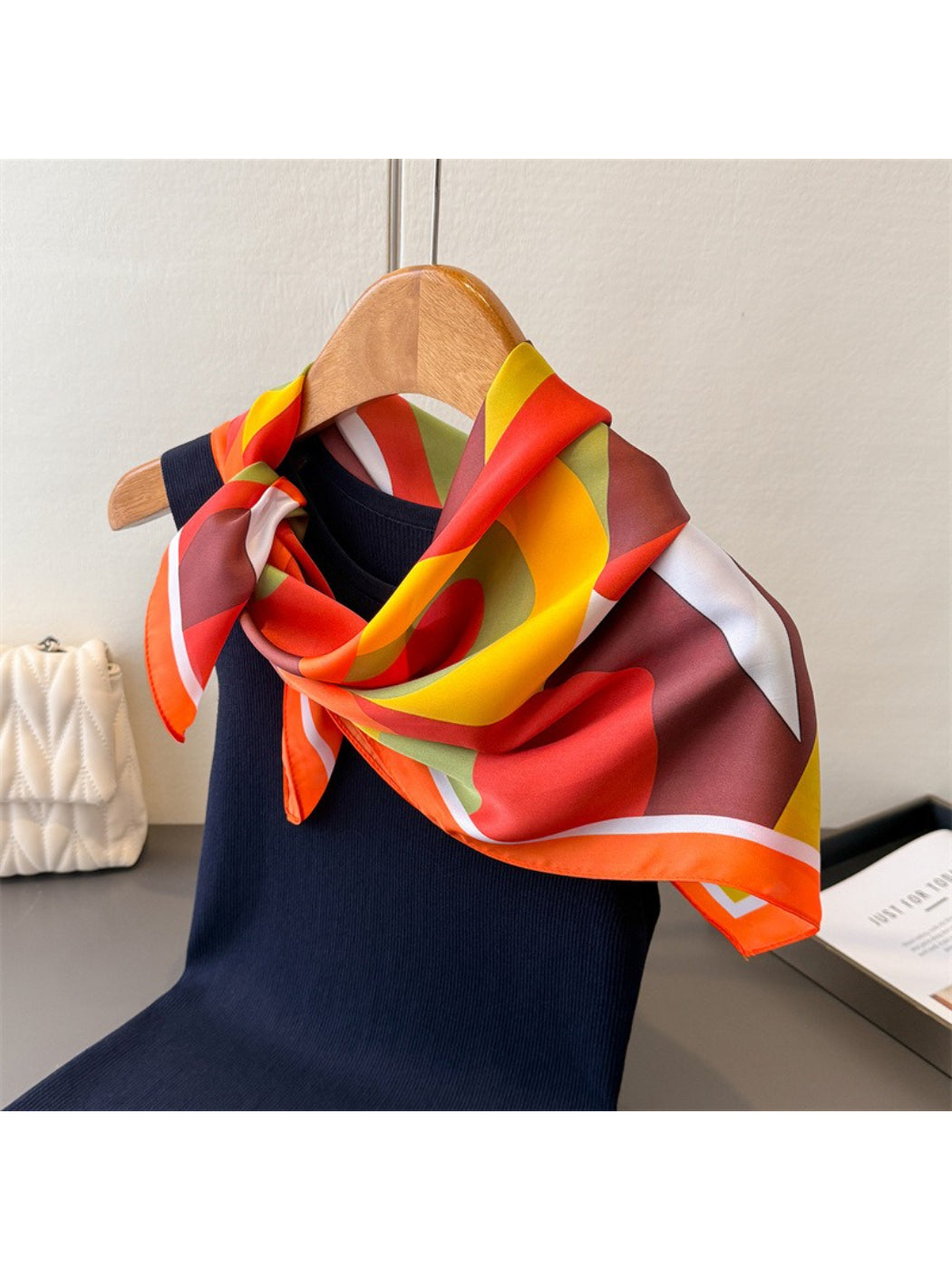 Scarvii - Modern Circle Block Print Scarf