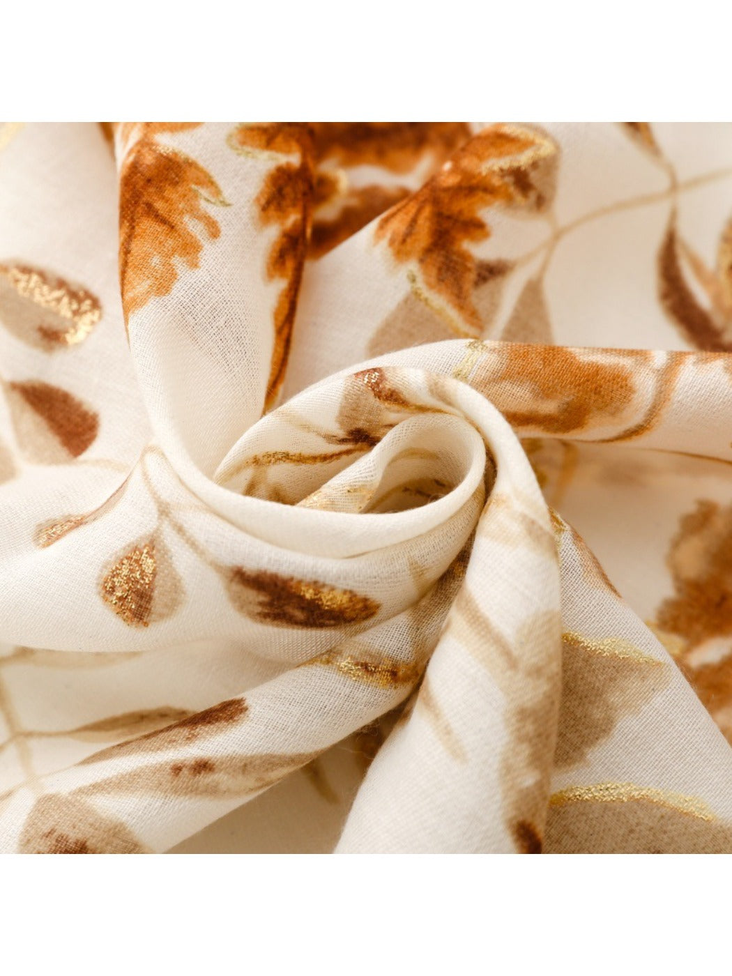 Scarvii - Leaf Print Long Thin Scarf - Versatile & Stylish