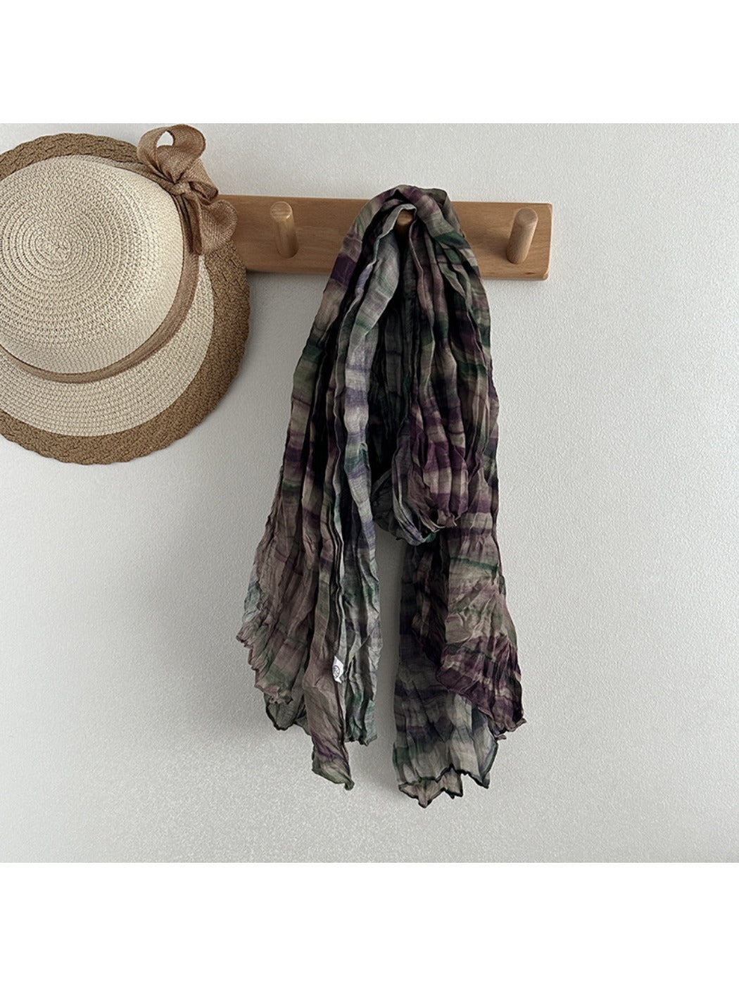 Scarvii - Vintage Crinkle Textured Scarf Wrap - Autumn-Winter Style
