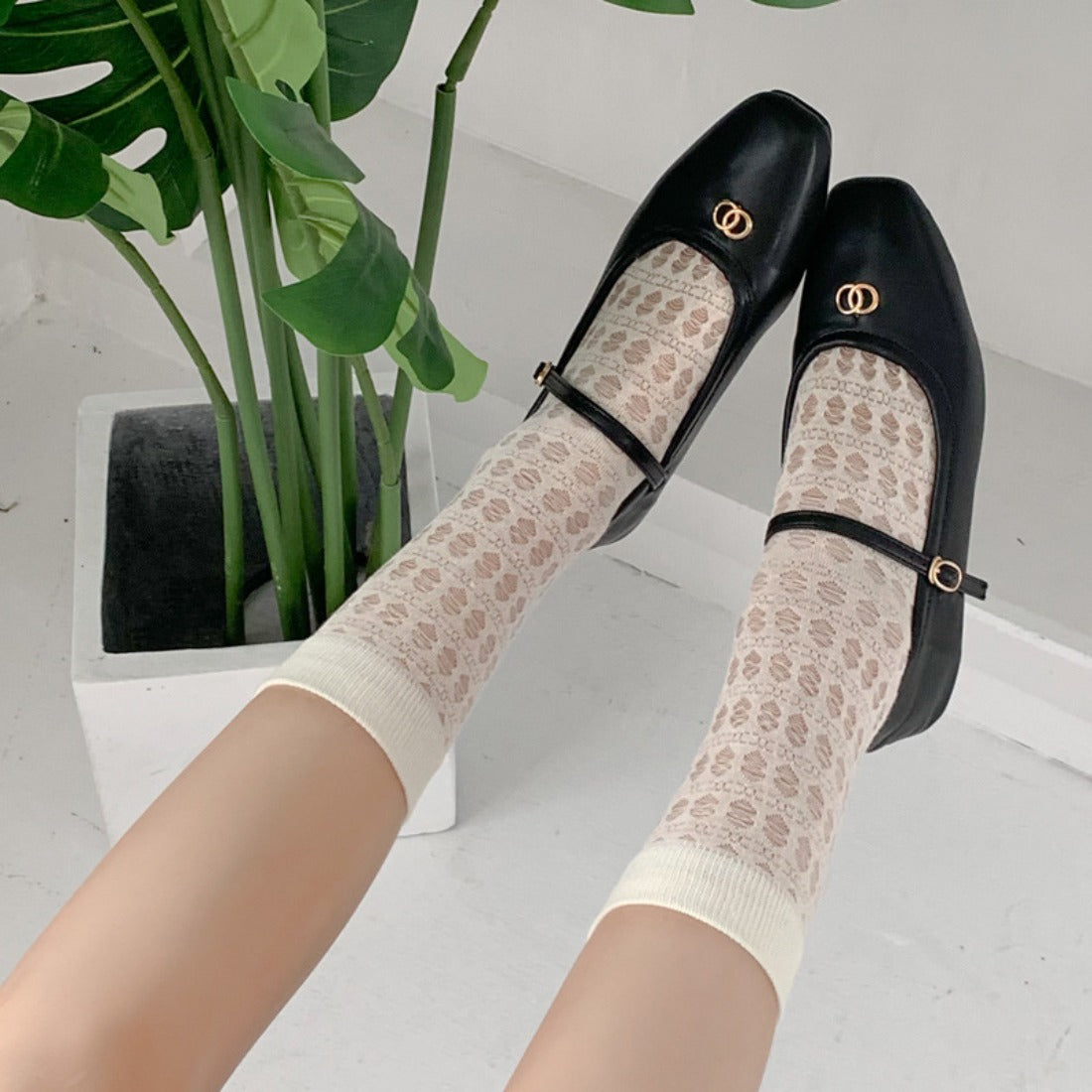 Rufia - Color-Blocked Breathable Mesh Socks