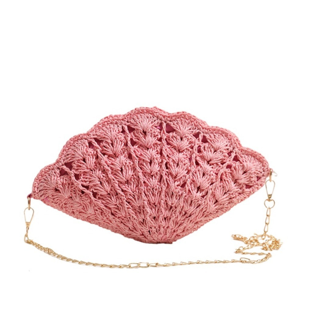 Cosbai - Unique Shell Shaped Crochet Crossbody Bag