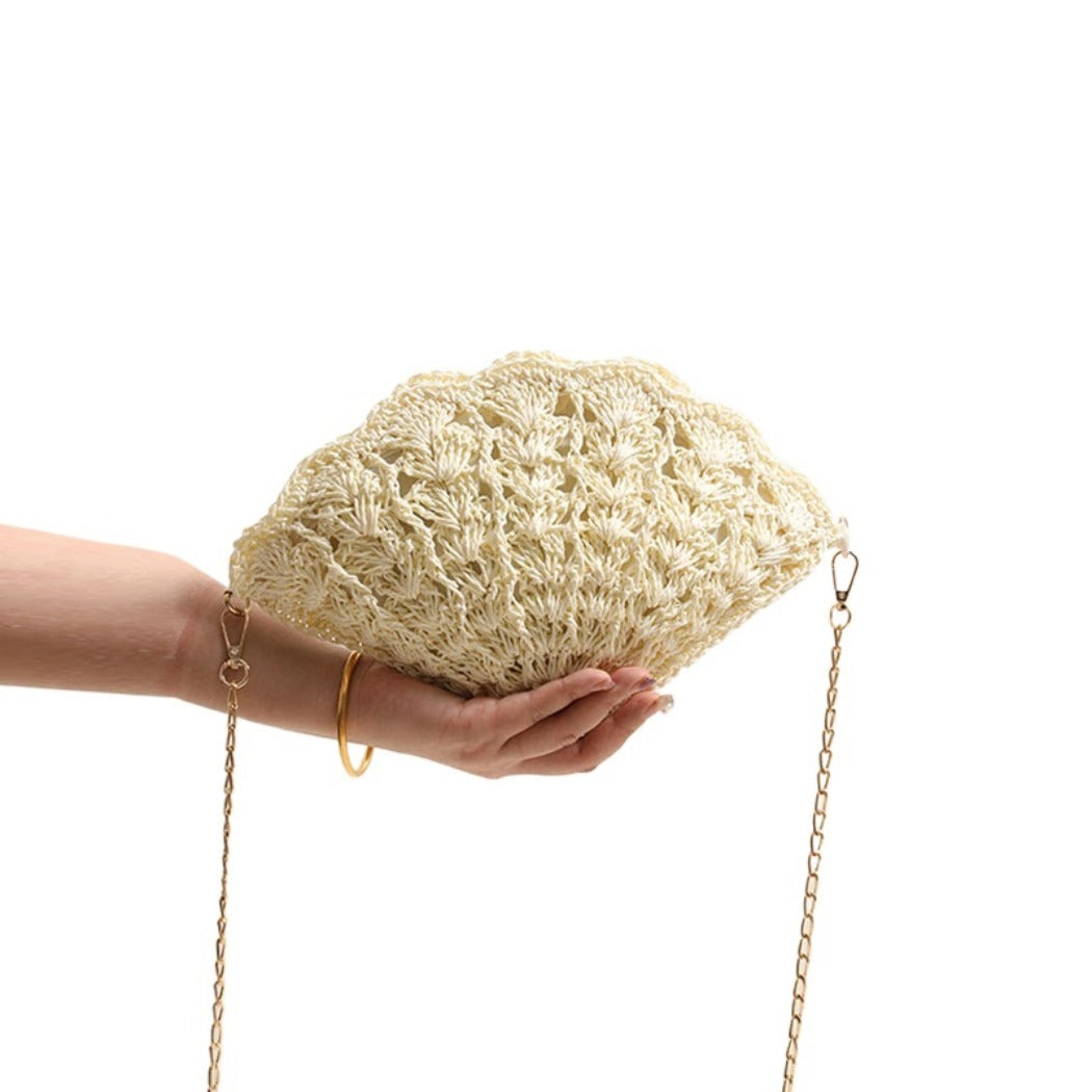 Cosbai - Unique Shell Shaped Crochet Crossbody Bag