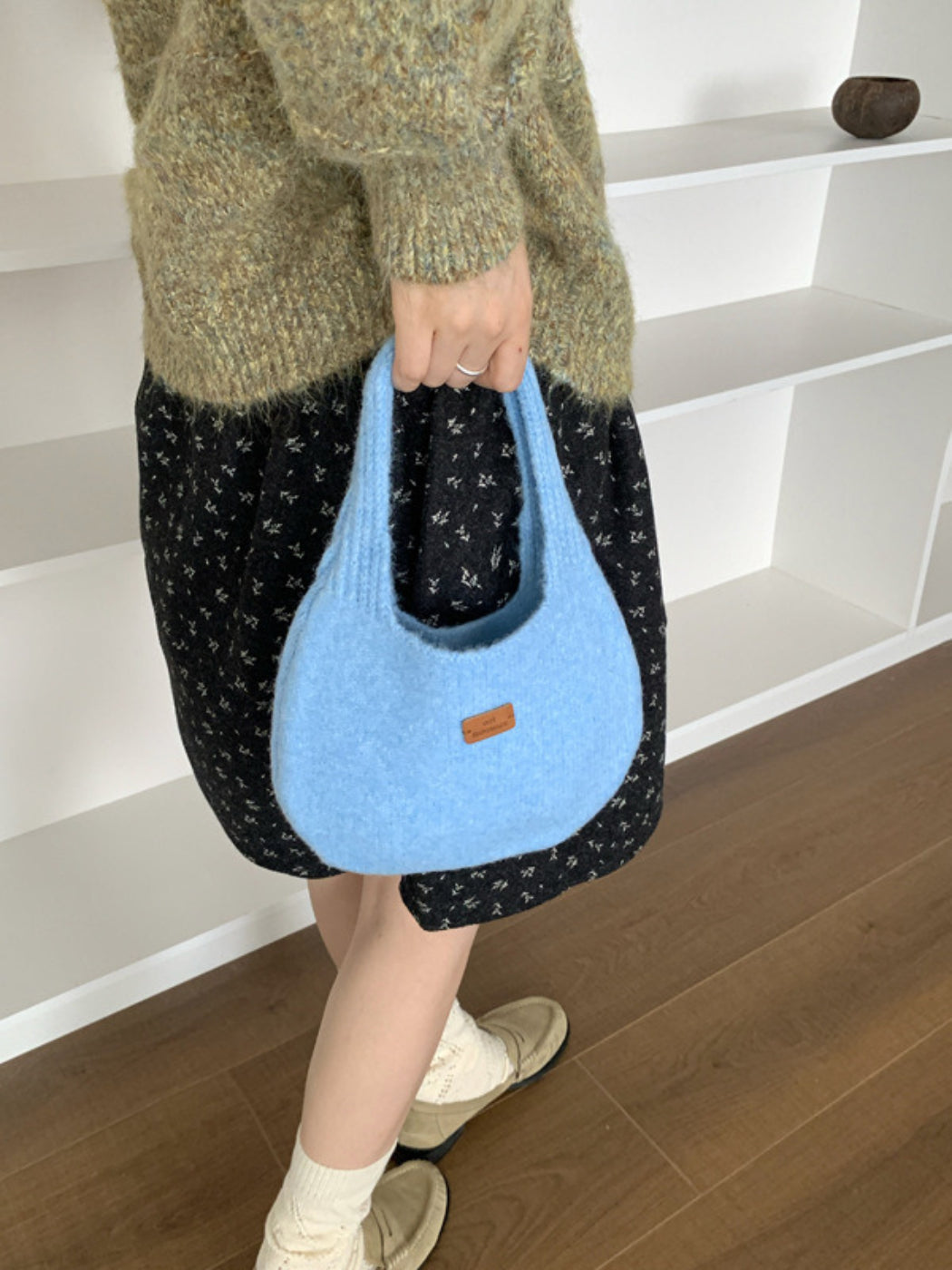 Cosbai - Rounded Knit Tote Bag
