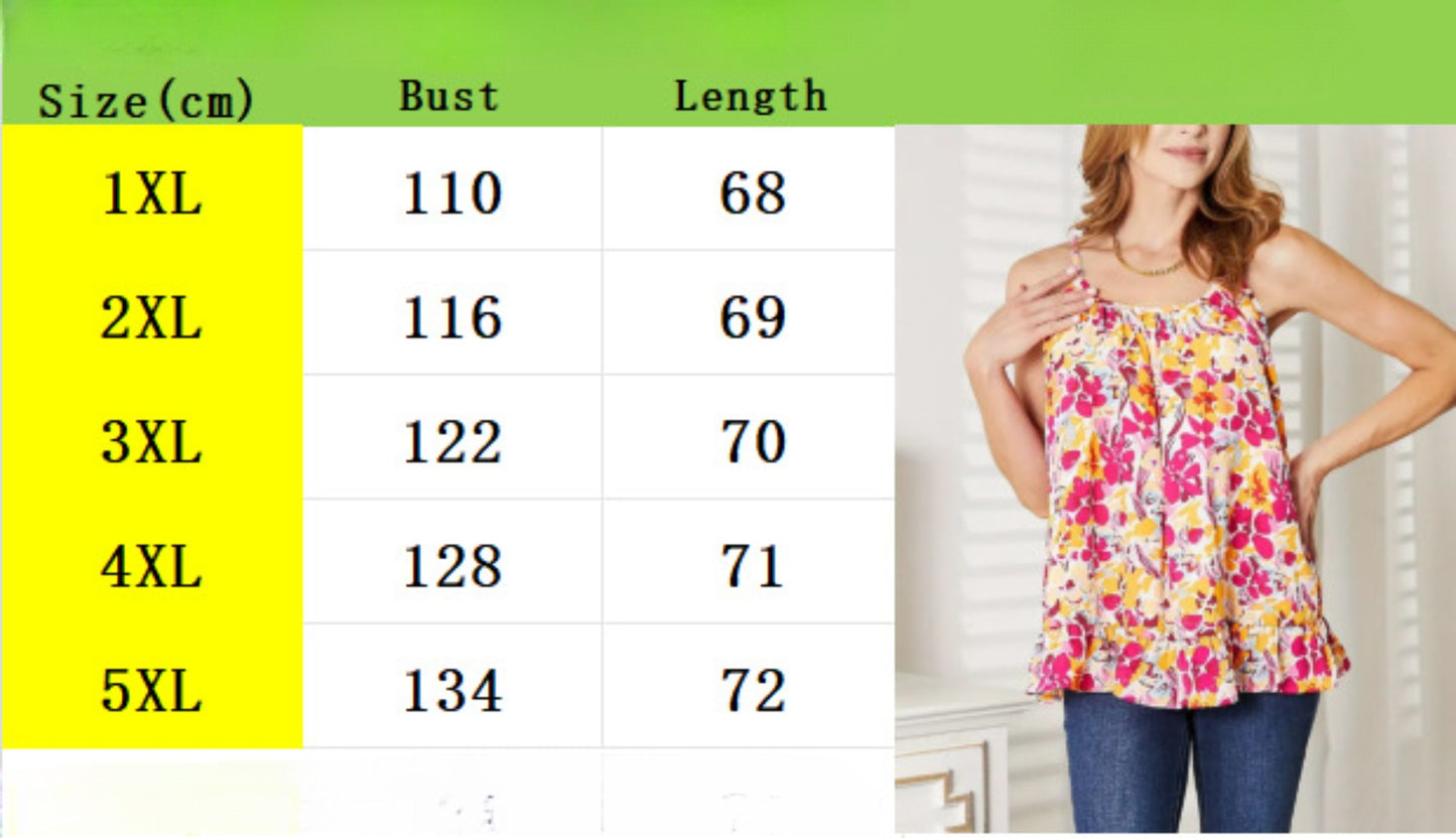 Troposa - Floral V-Neck Top - Plus Size Vacation