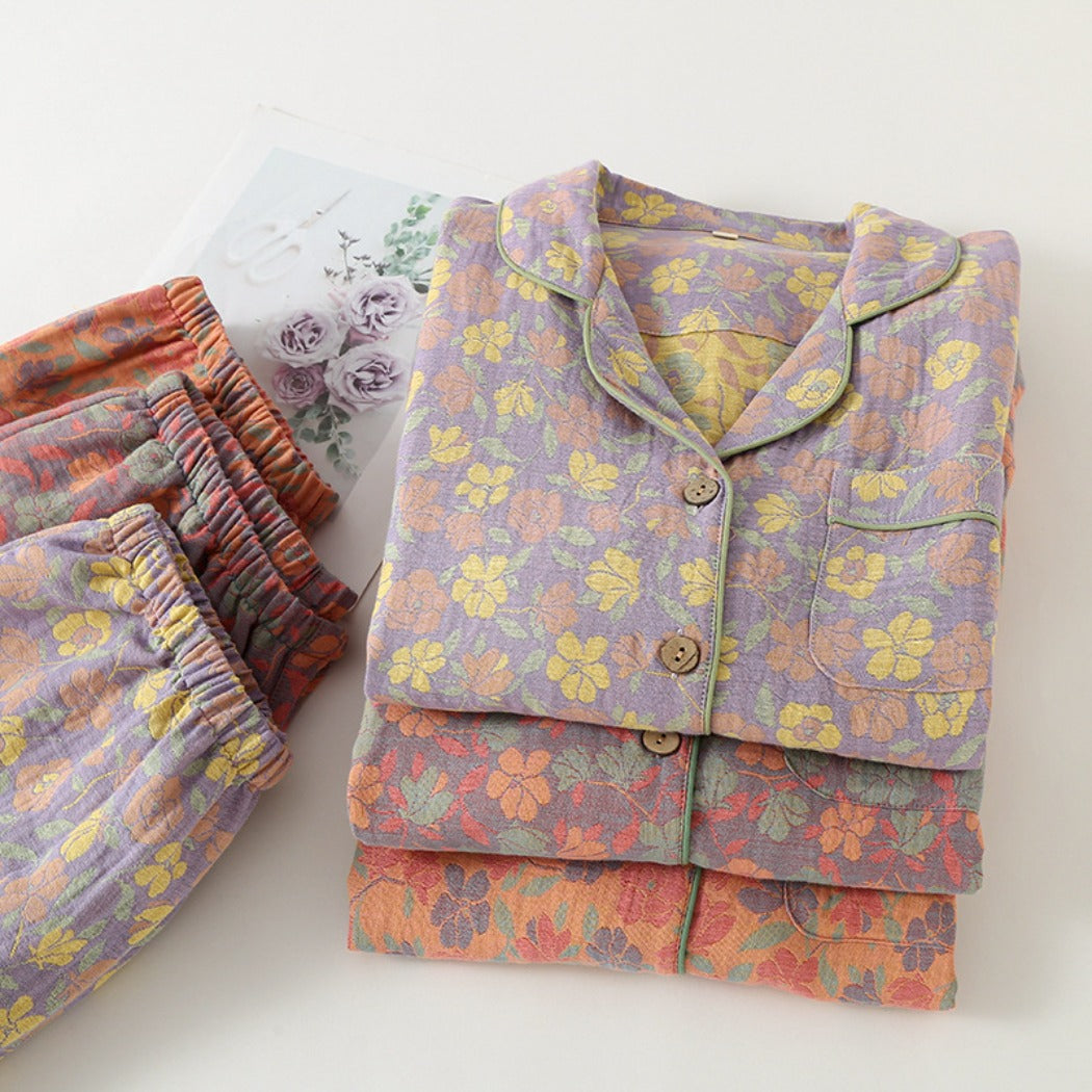 Yojams - Floral Sleepwear Long-Sleeve Top And Pants Set