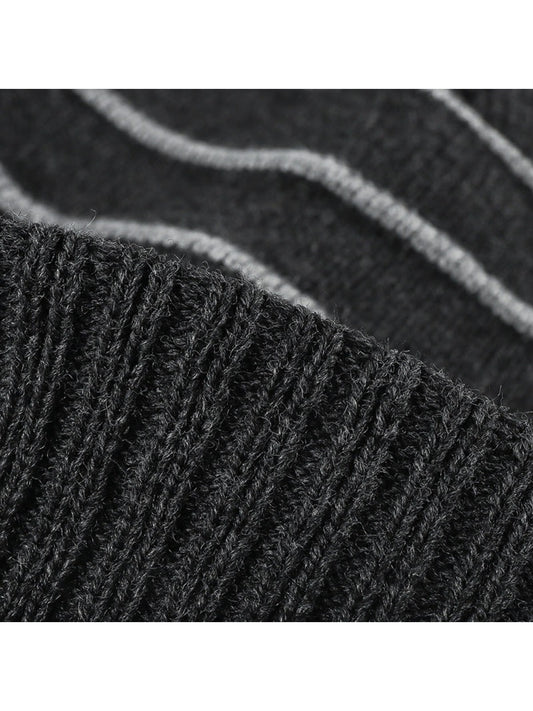 Haila - Striped Fleece-Lined Cuffed Knit Beanie